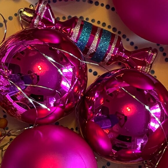 11 Memorable Large Pink Nostalgic Tree Ornaments-NEW - Picture 9 of 15